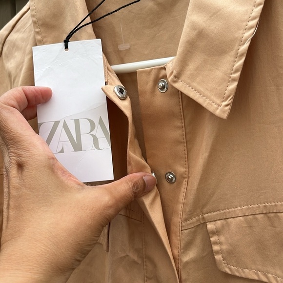NWT ZARA FULL LENGTH CARGO GABARDINE JUMPSUIT  MEDIUM  in MANGO GORPCORE… - Picture 10 of 16